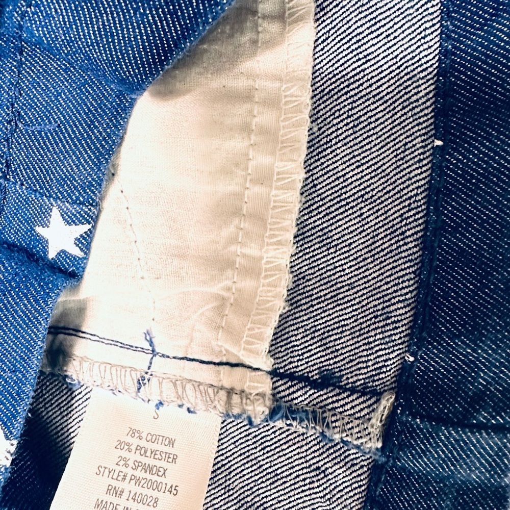 Harper Blue Jean Shorts with Tailored Fit - Picture 4 of 5